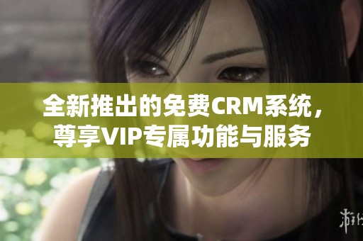 全新推出的免费CRM系统，尊享VIP专属功能与服务