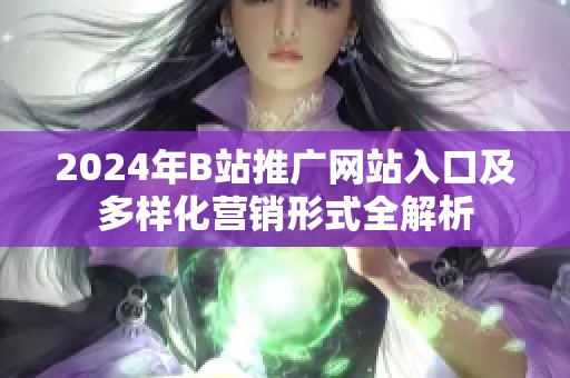 2024年B站推广网站入口及多样化营销形式全解析