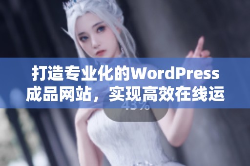 打造专业化的WordPress成品网站，实现高效在线运营与管理