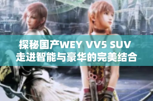 探秘国产WEY VV5 SUV 走进智能与豪华的完美结合世界