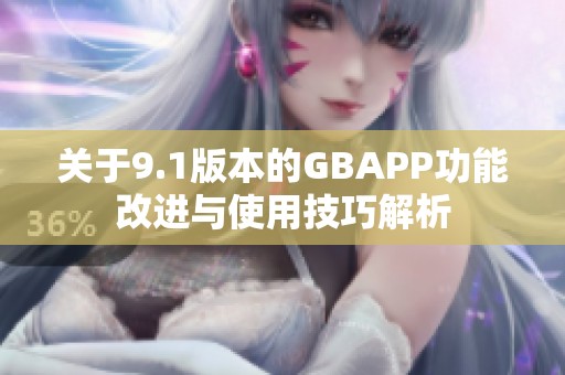 关于9.1版本的GBAPP功能改进与使用技巧解析