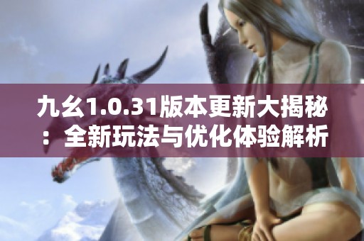 九幺1.0.31版本更新大揭秘：全新玩法与优化体验解析