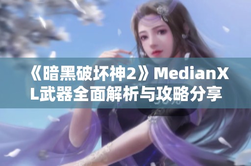 《暗黑破坏神2》MedianXL武器全面解析与攻略分享