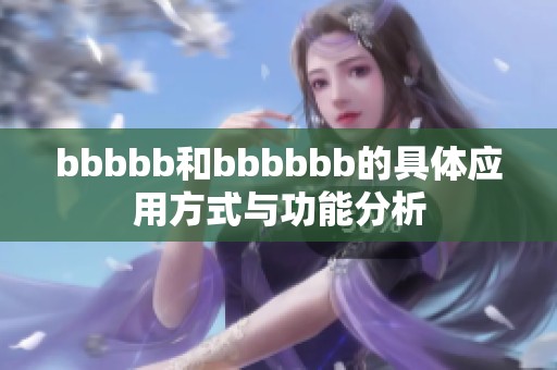 bbbbb和bbbbbb的具体应用方式与功能分析