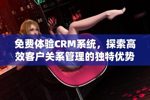 免费体验CRM系统，探索高效客户关系管理的独特优势