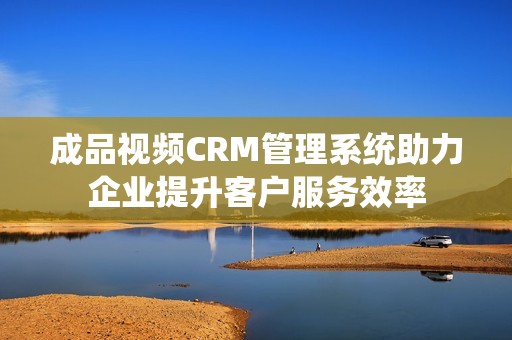 成品视频CRM管理系统助力企业提升客户服务效率