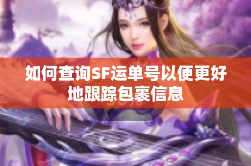 如何查询SF运单号以便更好地跟踪包裹信息