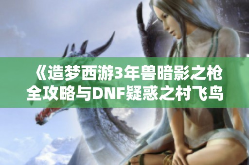 《造梦西游3年兽暗影之枪全攻略与DNF疑惑之村飞鸟解析》