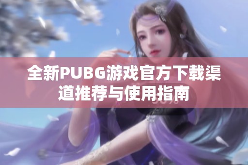 全新PUBG游戏官方下载渠道推荐与使用指南