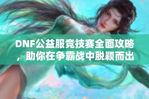 DNF公益服竞技赛全面攻略，助你在争霸战中脱颖而出！