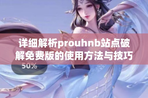 详细解析prouhnb站点破解免费版的使用方法与技巧