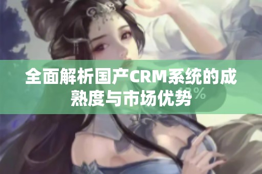 全面解析国产CRM系统的成熟度与市场优势