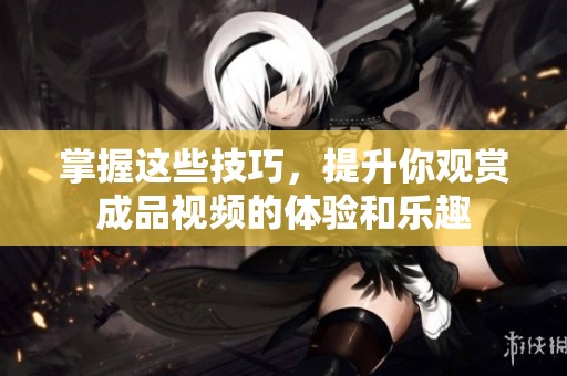掌握这些技巧，提升你观赏成品视频的体验和乐趣