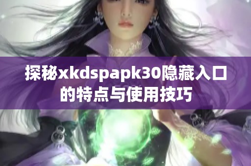 探秘xkdspapk30隐藏入口的特点与使用技巧