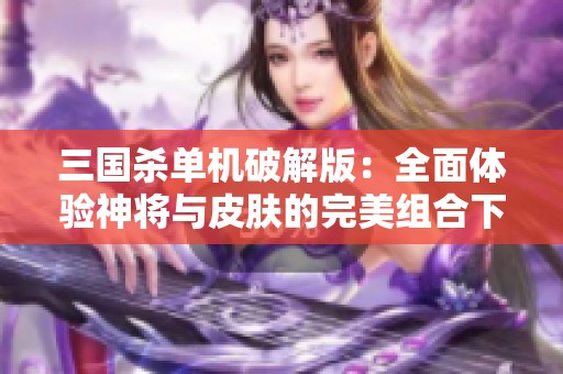 三国杀单机破解版：全面体验神将与皮肤的完美组合下载指南