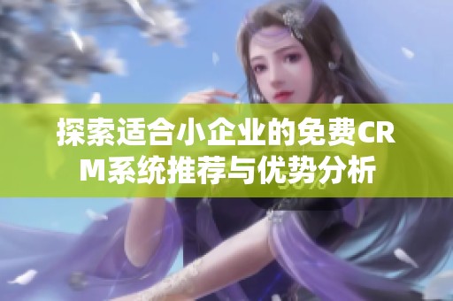 探索适合小企业的免费CRM系统推荐与优势分析