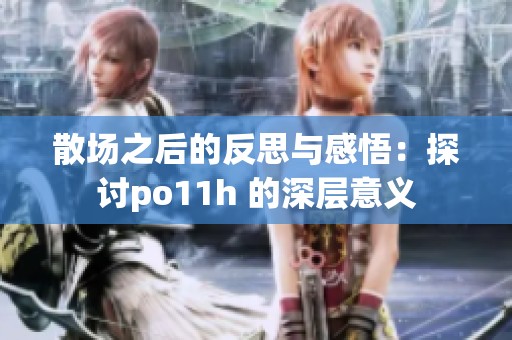 散场之后的反思与感悟：探讨po11h 的深层意义
