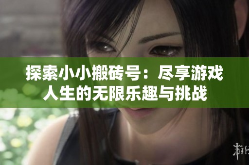 探索小小搬砖号：尽享游戏人生的无限乐趣与挑战