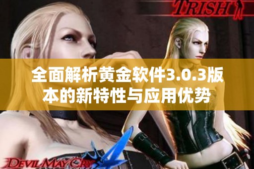 全面解析黄金软件3.0.3版本的新特性与应用优势