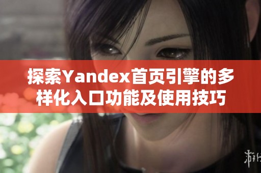 探索Yandex首页引擎的多样化入口功能及使用技巧