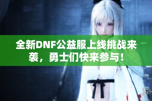 全新DNF公益服上线挑战来袭，勇士们快来参与！