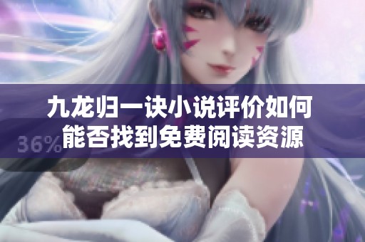九龙归一诀小说评价如何 能否找到免费阅读资源