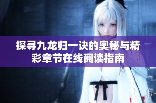 探寻九龙归一诀的奥秘与精彩章节在线阅读指南
