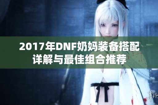 2017年DNF奶妈装备搭配详解与最佳组合推荐