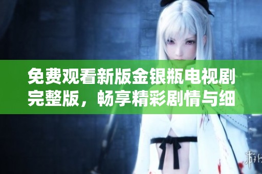 免费观看新版金银瓶电视剧完整版，畅享精彩剧情与细腻演绎