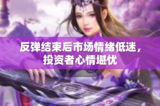 反弹结束后市场情绪低迷，投资者心情堪忧