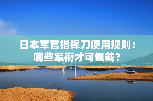 日本军官指挥刀使用规则：哪些军衔才可佩戴？
