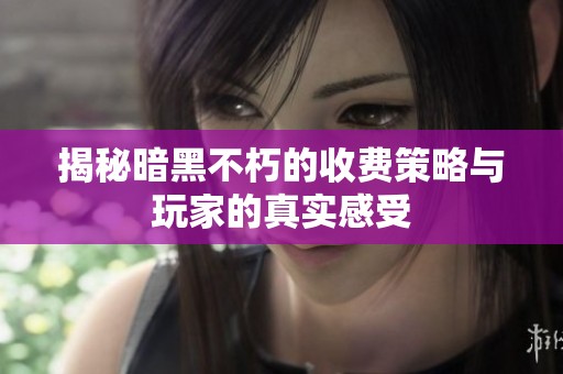 揭秘暗黑不朽的收费策略与玩家的真实感受
